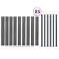 vidaXL Zaunelement-Set Grau 872x186 cm WPC vidaXL Zaunelement-Set Grau 872x186 cm WPC