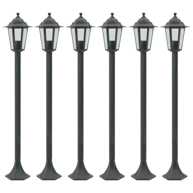 vidaXL Garten-Pollerleuchte 6 Stk. E27 110 cm Aluminium Dunkelgrün vidaXL Garten-Pollerleuchte 6 Stk. E27 110 cm Aluminium Dunkelgrün