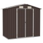 vidaXL Gerätehaus Braun 205x129x183 cm Verzinkter Stahl vidaXL Gerätehaus Braun 205x129x183 cm Verzinkter Stahl