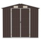 vidaXL Gerätehaus Braun 205x129x183 cm Verzinkter Stahl vidaXL Gerätehaus Braun 205x129x183 cm Verzinkter Stahl