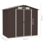 vidaXL Gerätehaus Braun 205x129x183 cm Verzinkter Stahl vidaXL Gerätehaus Braun 205x129x183 cm Verzinkter Stahl