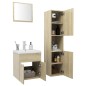 vidaXL Badmöbel-Set Sonoma-Eiche Holzwerkstoff vidaXL Badmöbel-Set Sonoma-Eiche Holzwerkstoff