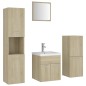 vidaXL Badmöbel-Set Sonoma-Eiche Holzwerkstoff vidaXL Badmöbel-Set Sonoma-Eiche Holzwerkstoff