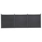 vidaXL Zaunelement-Set Grau 526x186 cm WPC vidaXL Zaunelement-Set Grau 526x186 cm WPC