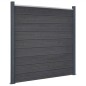 vidaXL Zaunelement-Set Grau 526x186 cm WPC vidaXL Zaunelement-Set Grau 526x186 cm WPC