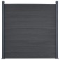 vidaXL Zaunelement-Set Grau 526x186 cm WPC vidaXL Zaunelement-Set Grau 526x186 cm WPC