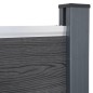 vidaXL Zaunelement-Set Grau 526x186 cm WPC vidaXL Zaunelement-Set Grau 526x186 cm WPC