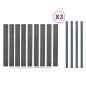 vidaXL Zaunelement-Set Grau 526x186 cm WPC vidaXL Zaunelement-Set Grau 526x186 cm WPC