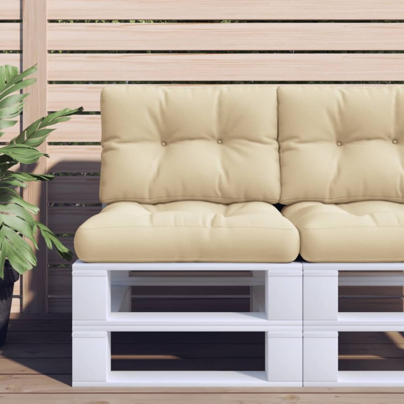 vidaXL Palettenkissen Beige 60x40x12 cm Stoff vidaXL Palettenkissen Beige 60x40x12 cm Stoff