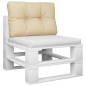 vidaXL Palettenkissen Beige 60x40x12 cm Stoff vidaXL Palettenkissen Beige 60x40x12 cm Stoff