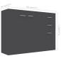 vidaXL Sideboard Grau 105x30x75 cm Holzwerkstoff vidaXL Sideboard Grau 105x30x75 cm Holzwerkstoff