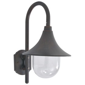 vidaXL Garten-Wandleuchte E27 42 cm Aluminium Bronze 