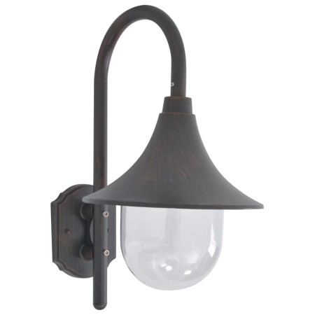 vidaXL Garten-Wandleuchte E27 42 cm Aluminium Bronze 