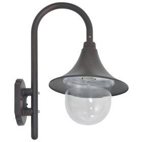 vidaXL Garten-Wandleuchte E27 42 cm Aluminium Bronze 
