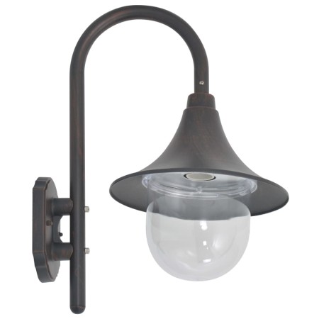 vidaXL Garten-Wandleuchte E27 42 cm Aluminium Bronze 