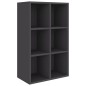 vidaXL Bücherregal/Sideboard Grau 66x30x98 cm Holzwerkstoff vidaXL Bücherregal/Sideboard Grau 66x30x98 cm Holzwerkstoff