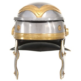 vidaXL Römischer Soldaten-Helm Antik Replik für LARP Silbern Stahl