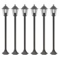 vidaXL Garten-Pollerleuchte 6 Stk. E27 110 cm Aluminium Bronzefarben vidaXL Garten-Pollerleuchte 6 Stk. E27 110 cm Aluminium Bronzefarben