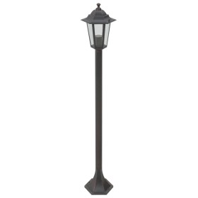 vidaXL Garten-Pollerleuchte 6 Stk. E27 110 cm Aluminium Bronzefarben 