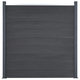 vidaXL Zaunelement-Set Grau 180x186 cm WPC
