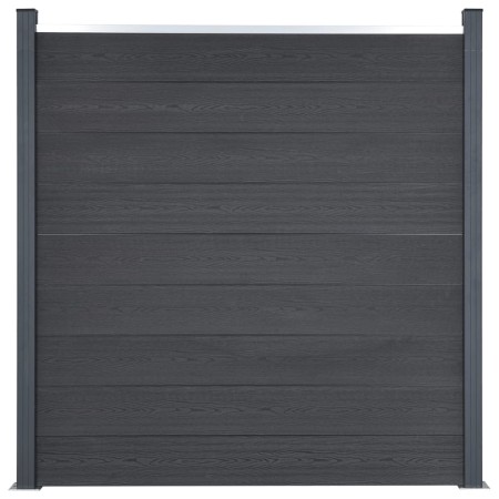 vidaXL Zaunelement-Set Grau 180x186 cm WPC