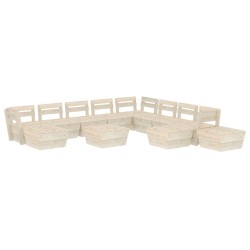 vidaXL 12-tlg. Garten-Paletten-Lounge-Set Imprägniertes Fichtenholz
