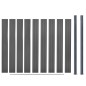 vidaXL Zaunelement-Set Grau 180x186 cm WPC vidaXL Zaunelement-Set Grau 180x186 cm WPC