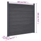 vidaXL Zaunelement-Set Grau 180x186 cm WPC vidaXL Zaunelement-Set Grau 180x186 cm WPC