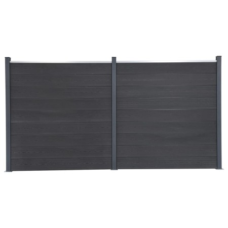 vidaXL Zaunelement-Set Grau 353x186 cm WPC