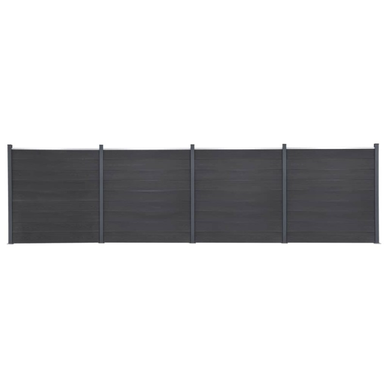 vidaXL Zaunelement-Set Grau 699x186 cm WPC vidaXL Zaunelement-Set Grau 699x186 cm WPC