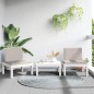 vidaXL 3-tlg. Garten-Lounge-Set mit Kissen Weiß PP vidaXL 3-tlg. Garten-Lounge-Set mit Kissen Weiß PP