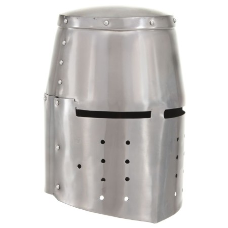 vidaXL Mittelalterlicher Ritterhelm Antik Replik LARP Silbern Stahl 