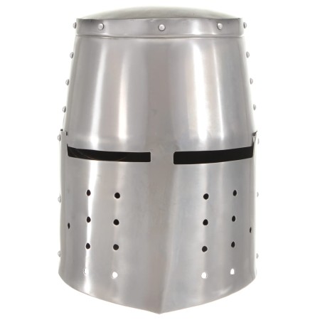 vidaXL Mittelalterlicher Ritterhelm Antik Replik LARP Silbern Stahl 