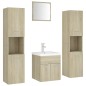 vidaXL Badmöbel-Set Sonoma-Eiche Holzwerkstoff vidaXL Badmöbel-Set Sonoma-Eiche Holzwerkstoff