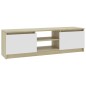 vidaXL TV-Schrank Weiß und Sonoma-Eiche 120×30×35,5 cm Holzwerkstoff vidaXL TV-Schrank Weiß und Sonoma-Eiche 120×30×35,5 cm Holzwerkstoff