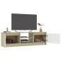 vidaXL TV-Schrank Weiß und Sonoma-Eiche 120×30×35,5 cm Holzwerkstoff vidaXL TV-Schrank Weiß und Sonoma-Eiche 120×30×35,5 cm Holzwerkstoff