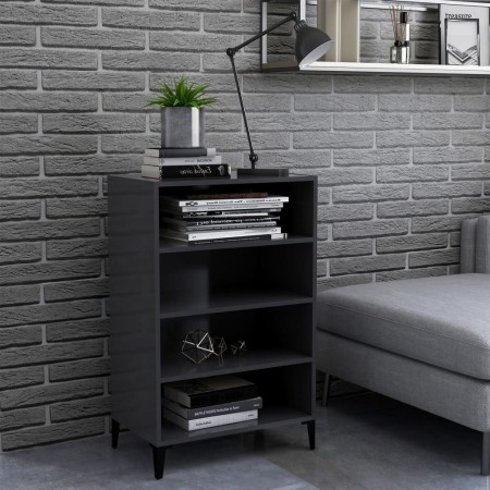 vidaXL Sideboard Grau 57x35x90 cm Holzwerkstoff