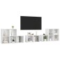 vidaXL 8-tlg. TV-Schrank-Set Weiß Holzwerkstoff vidaXL 8-tlg. TV-Schrank-Set Weiß Holzwerkstoff
