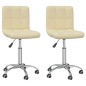vidaXL Esszimmerstühle 2 Stk. Drehbar Creme Kunstleder vidaXL Esszimmerstühle 2 Stk. Drehbar Creme Kunstleder