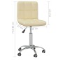 vidaXL Esszimmerstühle 2 Stk. Drehbar Creme Kunstleder vidaXL Esszimmerstühle 2 Stk. Drehbar Creme Kunstleder