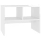 vidaXL Beistelltisch Hochglanz-Weiß 60x40x45 cm Holzwerkstoff vidaXL Beistelltisch Hochglanz-Weiß 60x40x45 cm Holzwerkstoff