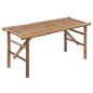 vidaXL Klappbare Gartenbank mit Auflage 118 cm Bambus vidaXL Klappbare Gartenbank mit Auflage 118 cm Bambus