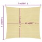 vidaXL Sonnensegel 160 g/m² Beige 7x7 m HDPE