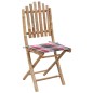 Klappbare Gartenstühle 2 Stk. mit Kissen Bambus Klappbare Gartenstühle 2 Stk. mit Kissen Bambus