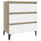 vidaXL Sideboard Weiß und Sonoma-Eiche 60x35x69 cm Holzwerkstoff vidaXL Sideboard Weiß und Sonoma-Eiche 60x35x69 cm Holzwerkstoff