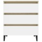 vidaXL Sideboard Weiß und Sonoma-Eiche 60x35x69 cm Holzwerkstoff vidaXL Sideboard Weiß und Sonoma-Eiche 60x35x69 cm Holzwerkstoff