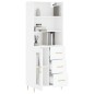 Highboard Hochglanz-Weiß 69,5x34x180 cm Holzwerkstoff Highboard Hochglanz-Weiß 69,5x34x180 cm Holzwerkstoff