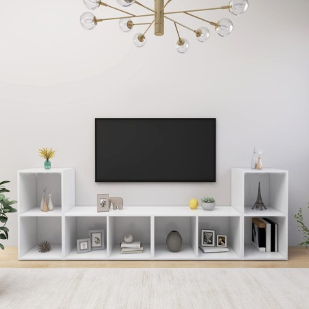 vidaXL TV-Schränke 4 Stk. Weiß 72x35x36,5 cm Holzwerkstoff