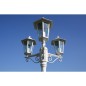vidaXL Gartenlaterne 3-flammig 215 cm Weiß Aluminium vidaXL Gartenlaterne 3-flammig 215 cm Weiß Aluminium