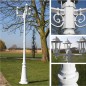 vidaXL Gartenlaterne 3-flammig 215 cm Weiß Aluminium vidaXL Gartenlaterne 3-flammig 215 cm Weiß Aluminium